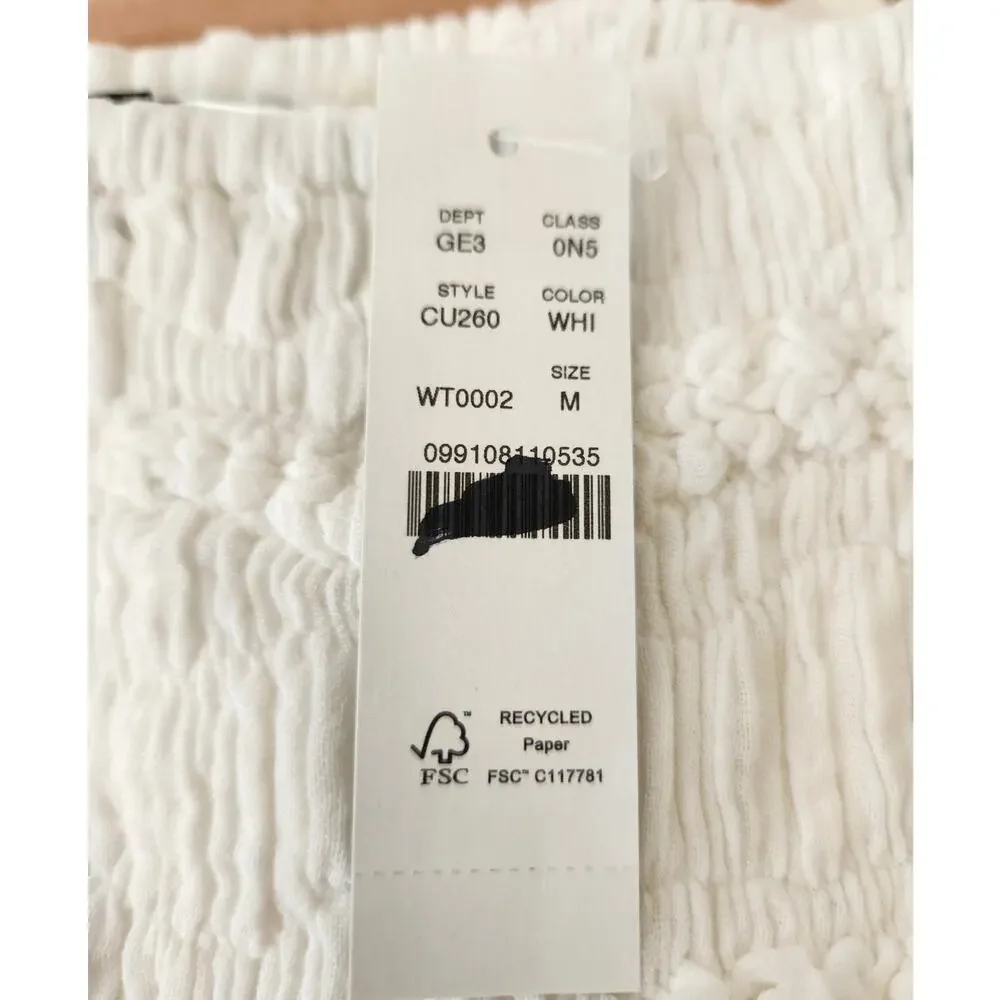 NWT J. Crew Wave Maxi Dress In Sunny Gauze White M